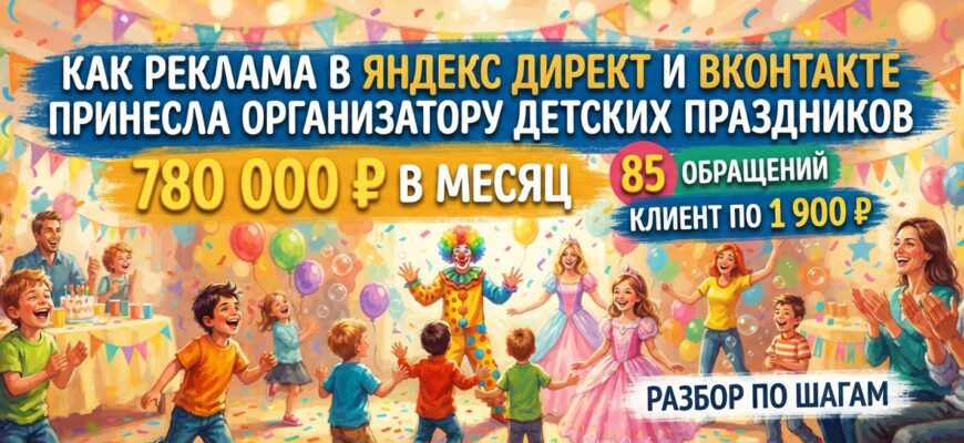 Реклама детских праздников