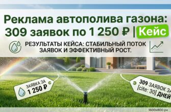 Реклама автополива газона