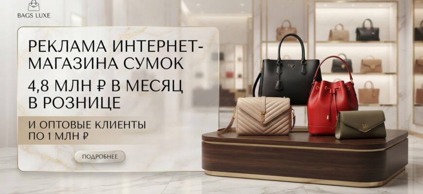 Реклама интернет-магазина сумок