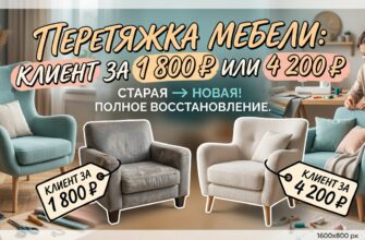 реклама перетяжки мебели